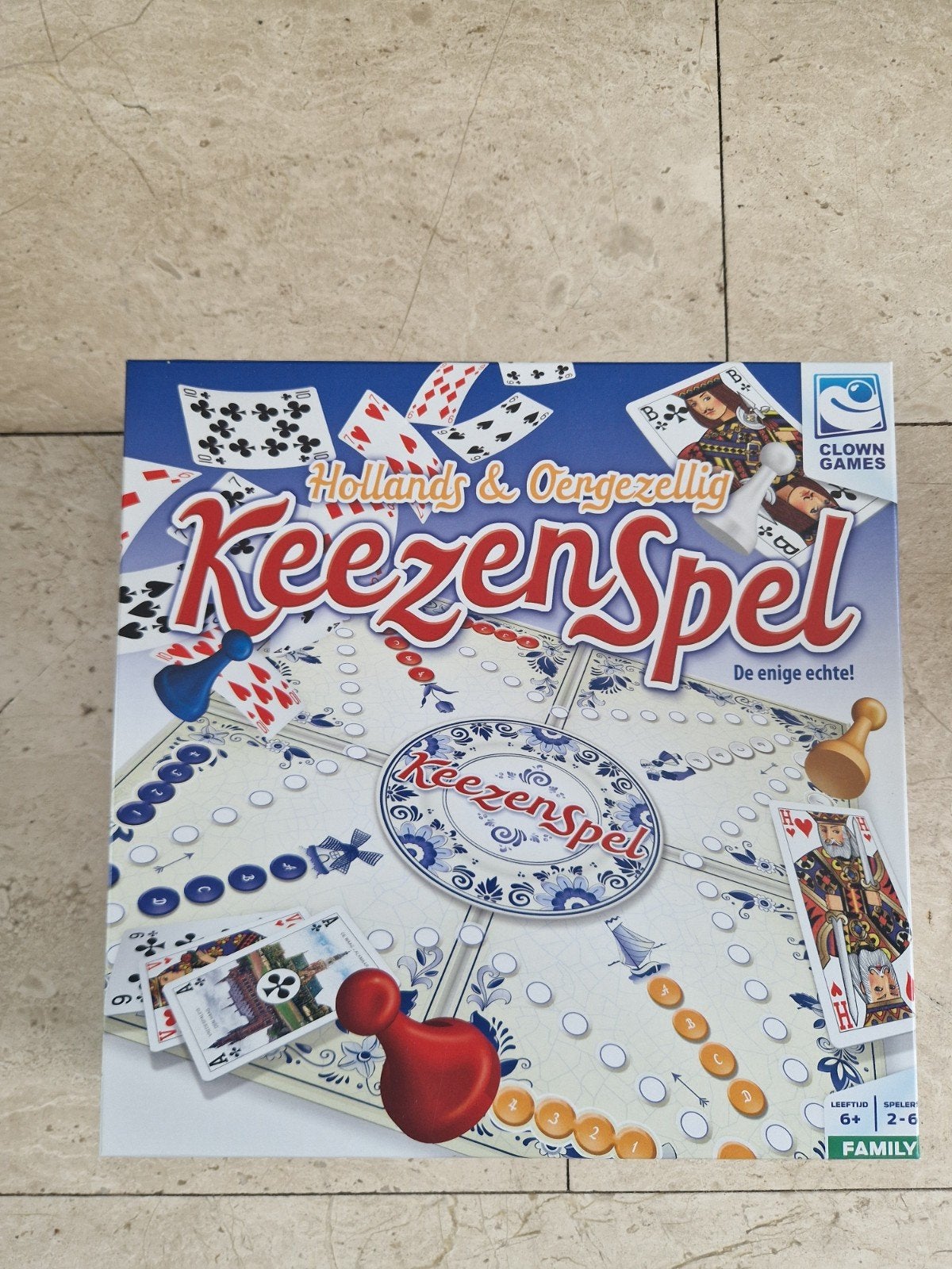 Keezenspel - Het gezelligste bord- en kaartspel!, Hobby en Vrije tijd, Vijf spelers of meer, Ophalen of Verzenden, Nieuw, Clown Games