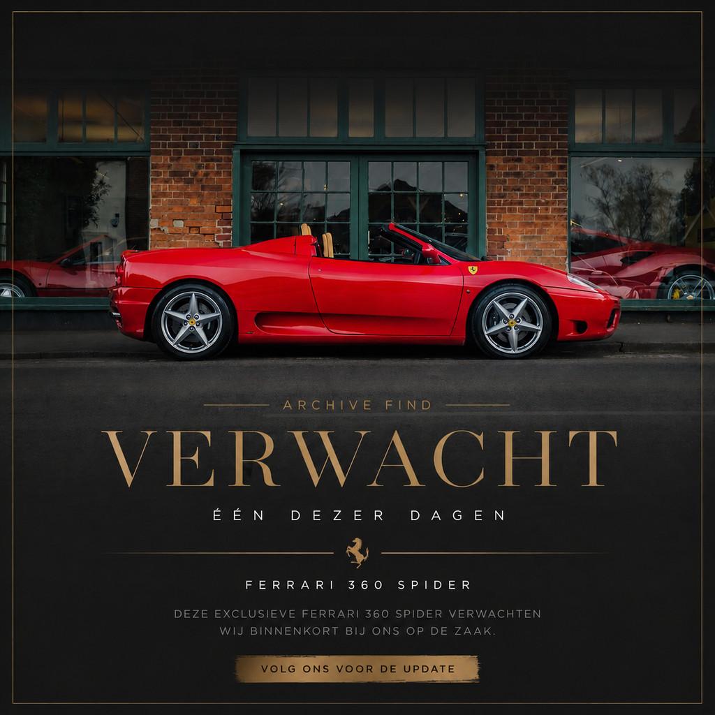 Ferrari 360 3.6 V8 Spider F1 Perfect onderhouden 64.000 km!, Auto's, Ferrari, Bedrijf, Te koop, ABS, Airbags, Airconditioning