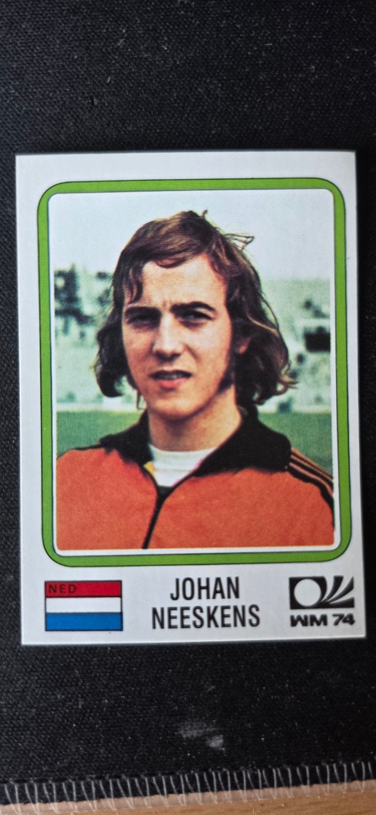 Panini worldcup story Johan Neeskens, Ophalen of Verzenden, Zo goed als nieuw, Buitenlandse clubs, Poster, Plaatje of Sticker