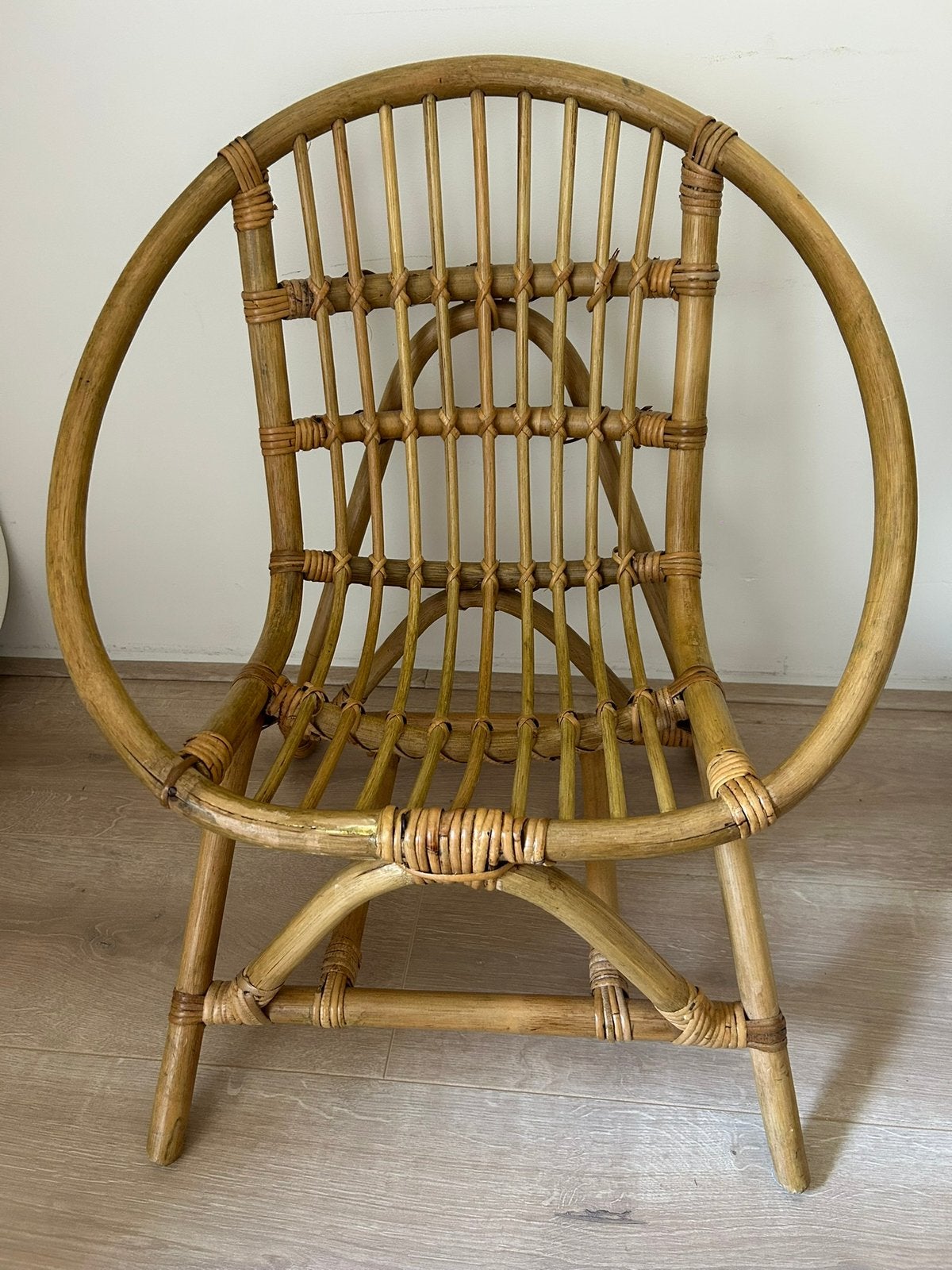 Vintage rotan kinderstoel, Kinderen en Baby's, Kinderstoelen, Ophalen, Gebruikt, Overige typen