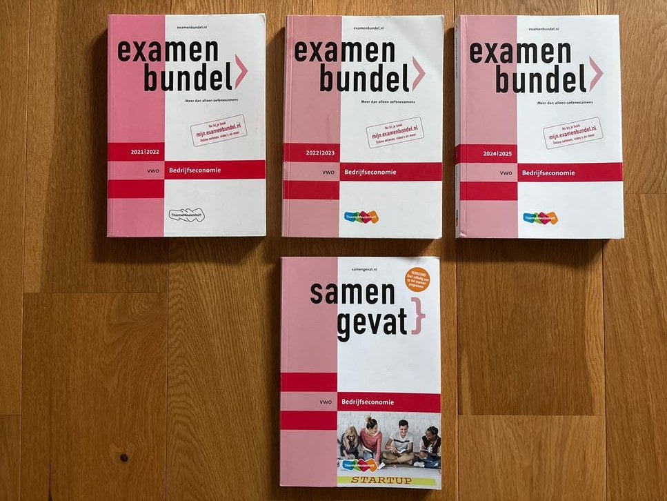 Examenbundels Bedrijfseconomie VWO (2021-2025) + Samengevat, Ophalen of Verzenden, Gamma, Zo goed als nieuw, Overige niveaus