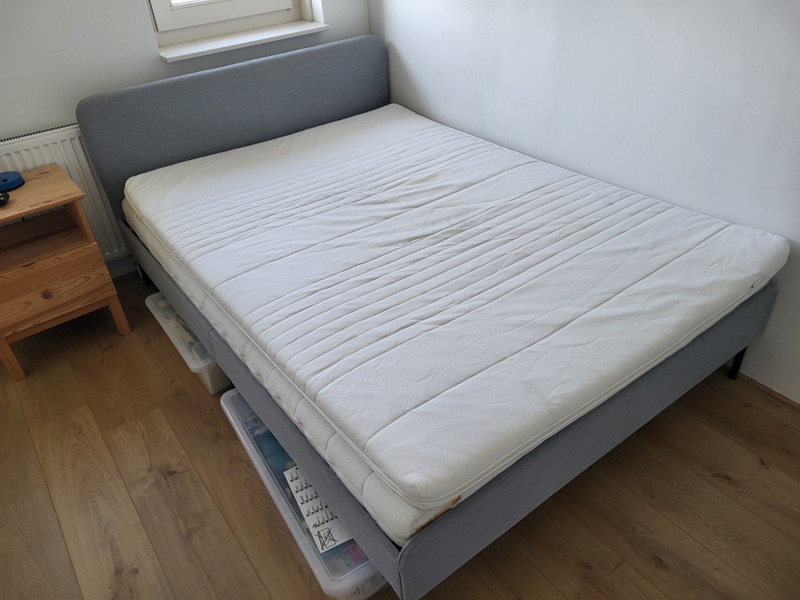 Ikea Tussöy topper 140x200, Huis en Inrichting, Slaapkamer | Bedden, Ophalen, Gebruikt, Wit, 140 cm