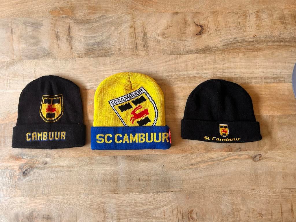 3 mutsen SC Cambuur - Voetbalfan must-have!, Ophalen of Verzenden, Gebruikt, Clubaccessoires