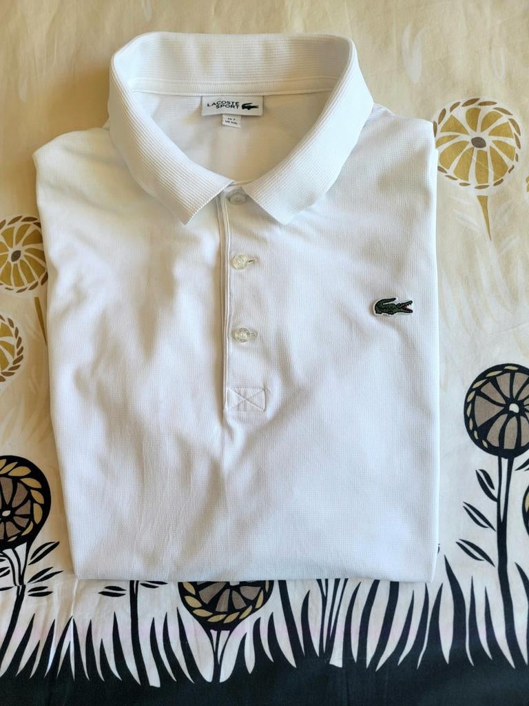 Fantastische, originele, NIEUWE Lacoste Sport polo, XXL Fr.7, Wit, Lacoste Sport, Nieuw, Overige maten
