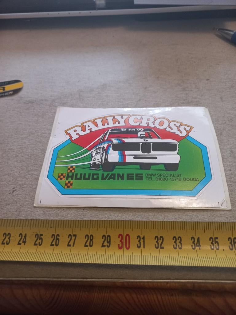 Rallycross huur van es bmw gouda, Verzamelen, Stickers, Ophalen of Verzenden