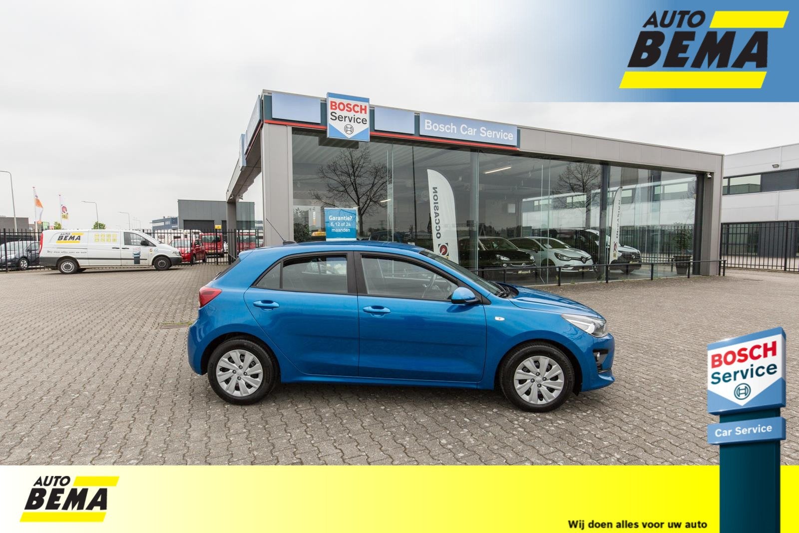 Kia Rio 1.2 Comfortline 1 jaar garantie, Auto's, Voorwielaandrijving, Gebruikt, Euro 6, Blauw