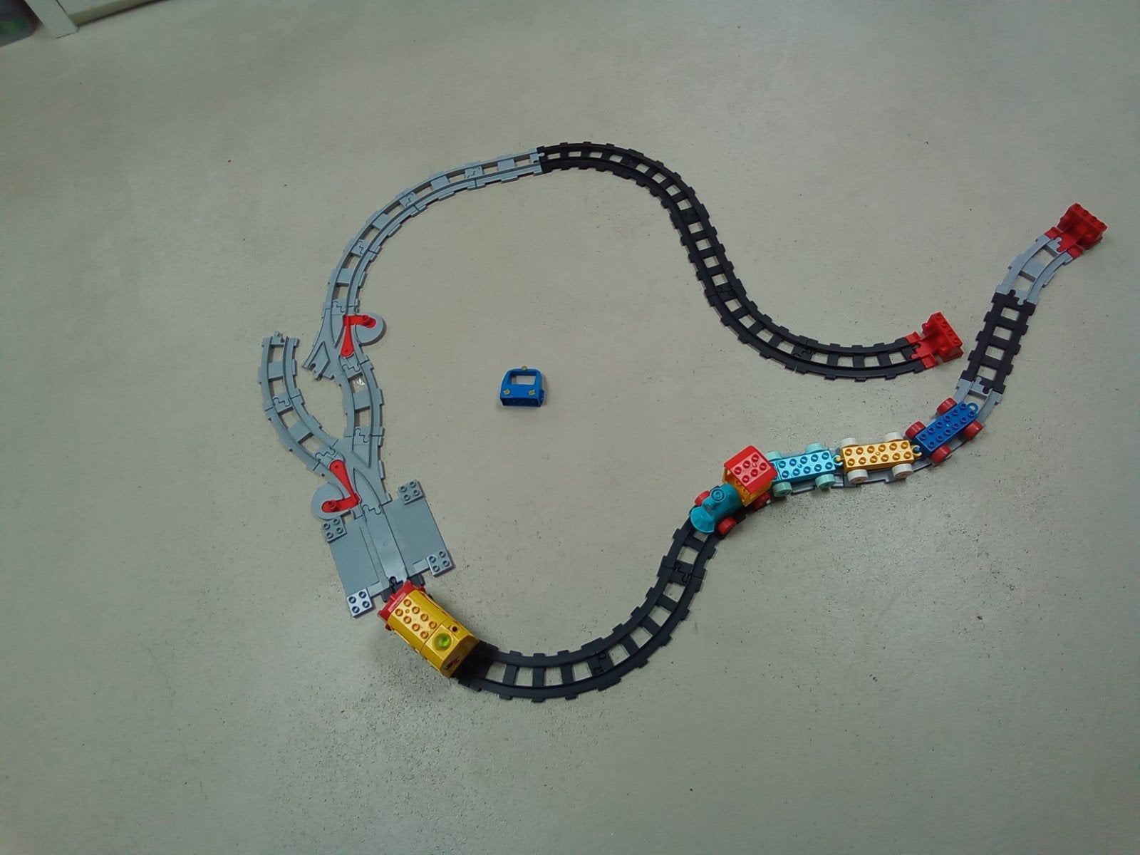 Duplo Treinbaan met Trein en Wagons, Ophalen, Gebruikt, Inclusief extra onderdelen, Duplo