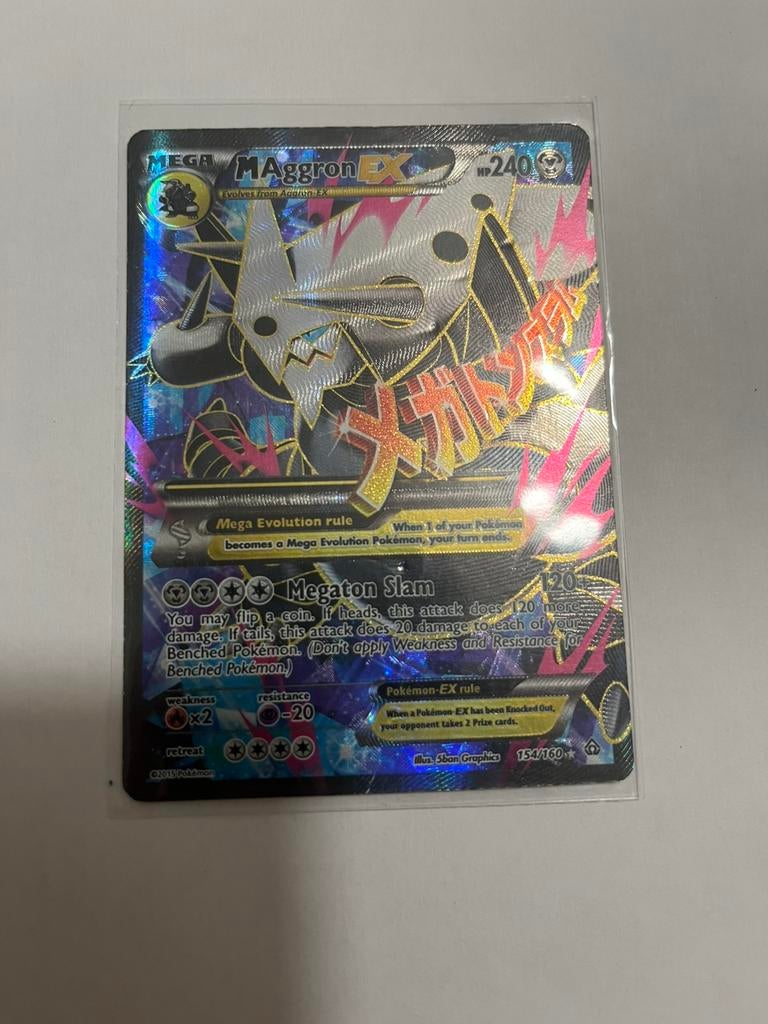 M aggron EX 154/160 pokemon, Ophalen of Verzenden, Nieuw, Losse kaart, Foil