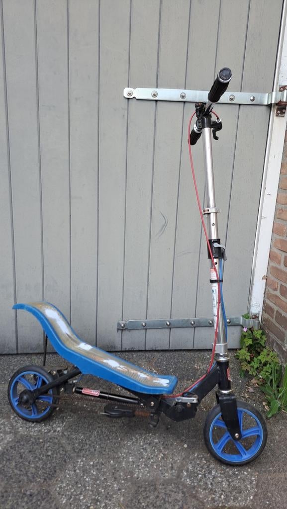 Spacescooter groot, van jaar of 8 tot circa 16 blauw., Fietsen en Brommers, Steps, Ophalen, Gebruikt, Overige typen