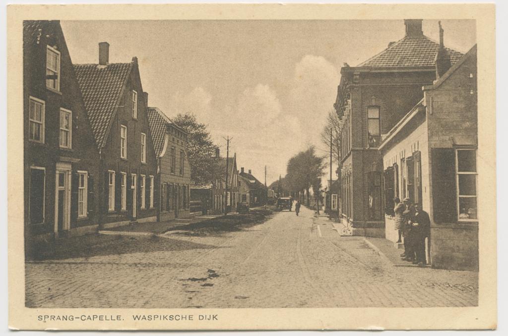 Sprang Capelle Waspik Waspiksche Dijk uitgave Van Dalen, Verzenden, 1920 tot 1940, Gelopen, Noord-Brabant