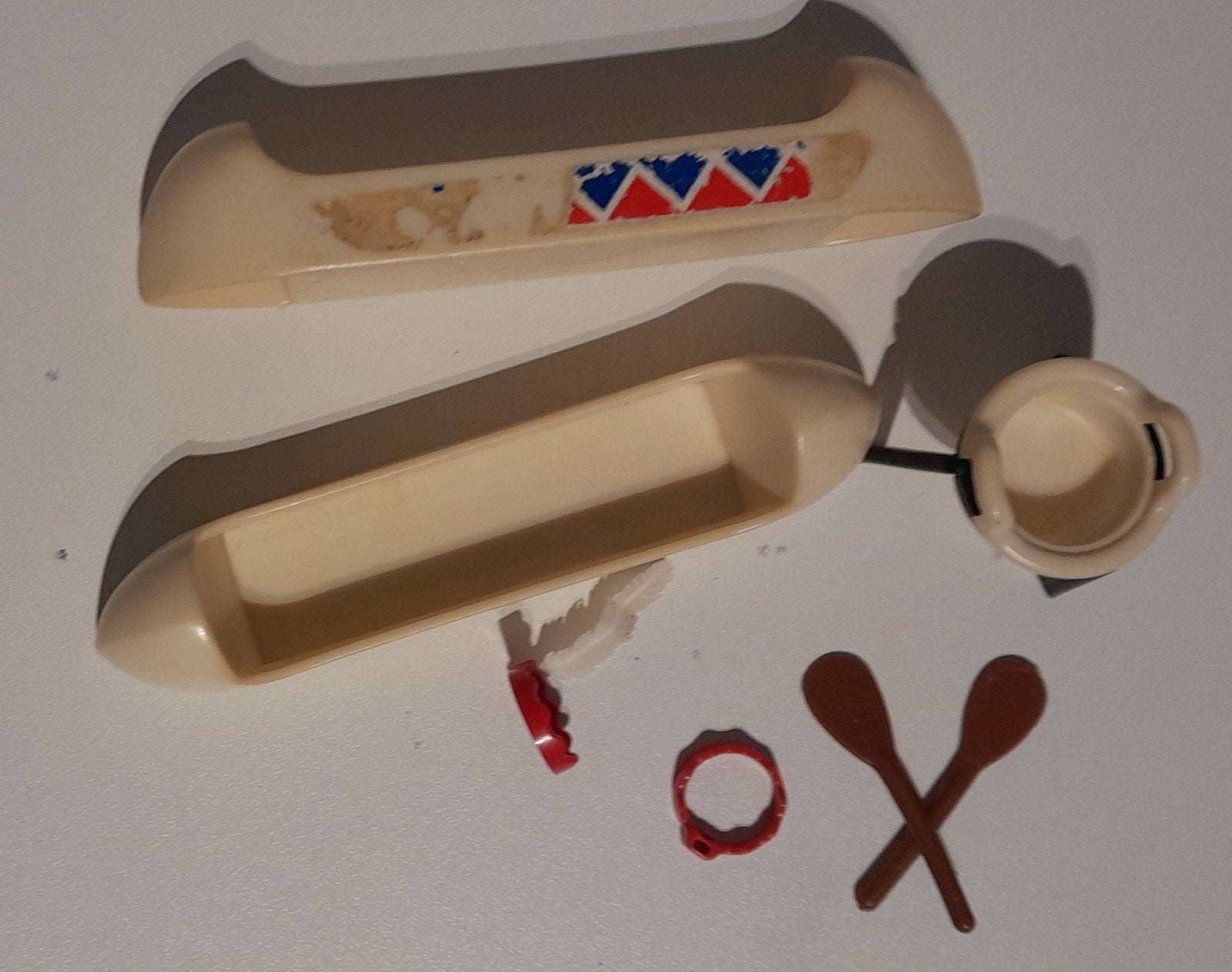 Vintage Playmobil kano met accessoires, Ophalen of Verzenden, Gebruikt