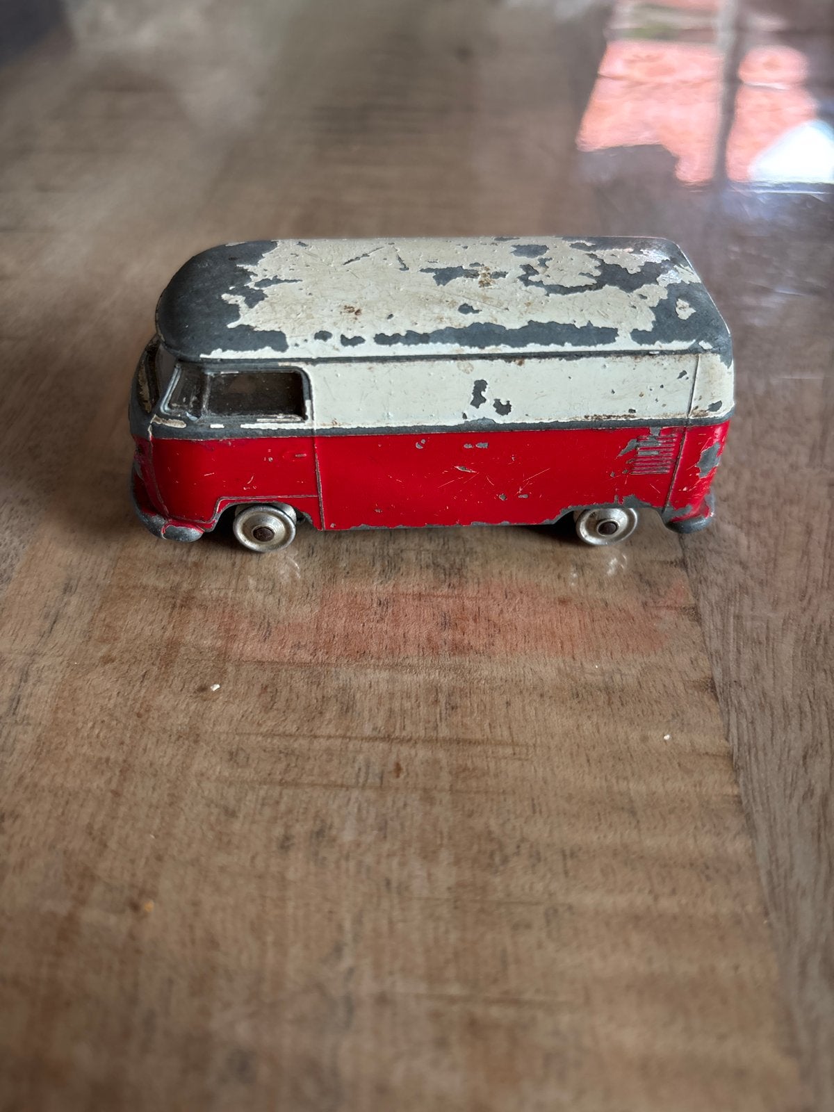 Vintage Corgi Toys Volkswagen Busje - Rood/Wit, Ophalen of Verzenden, Gebruikt, Overige typen