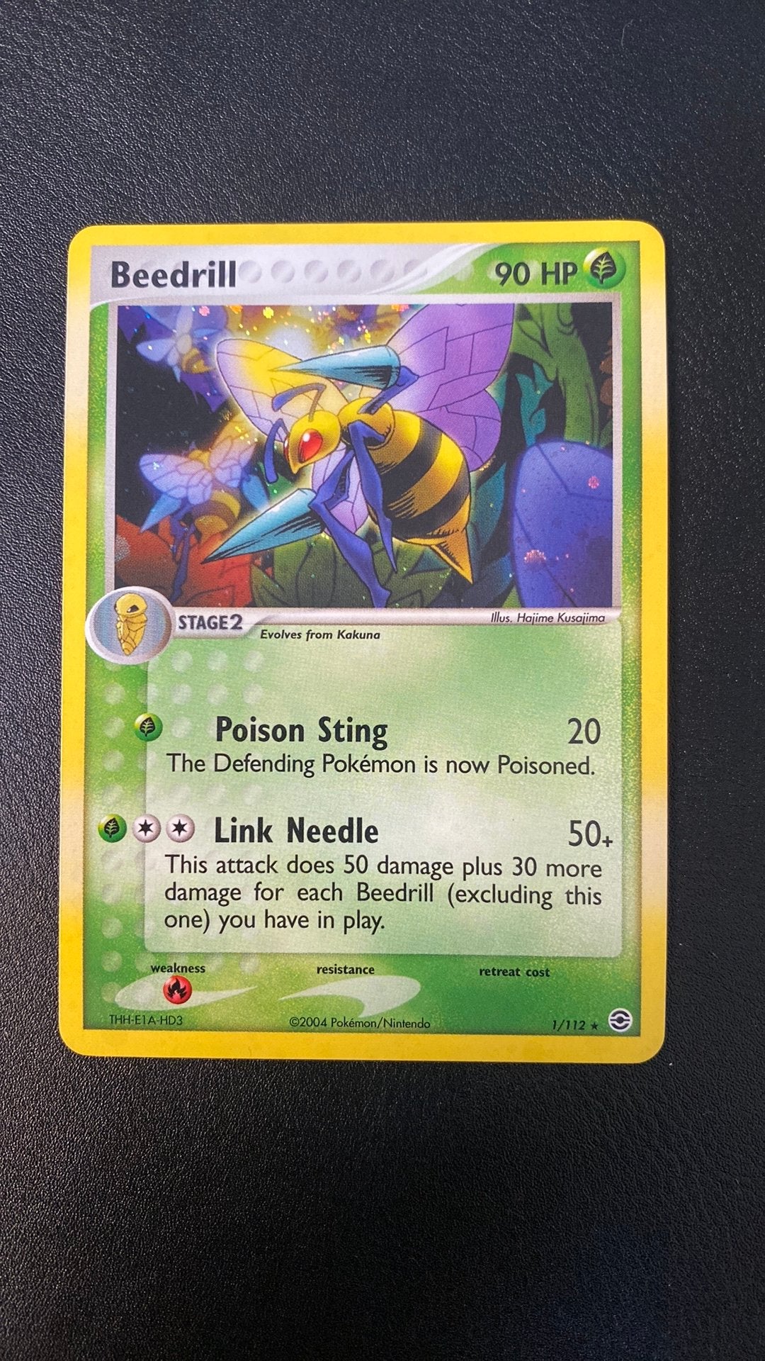 Pokemon beedrill 1/112 holo ex firered leafgreen, Ophalen of Verzenden, Gebruikt, Losse kaart