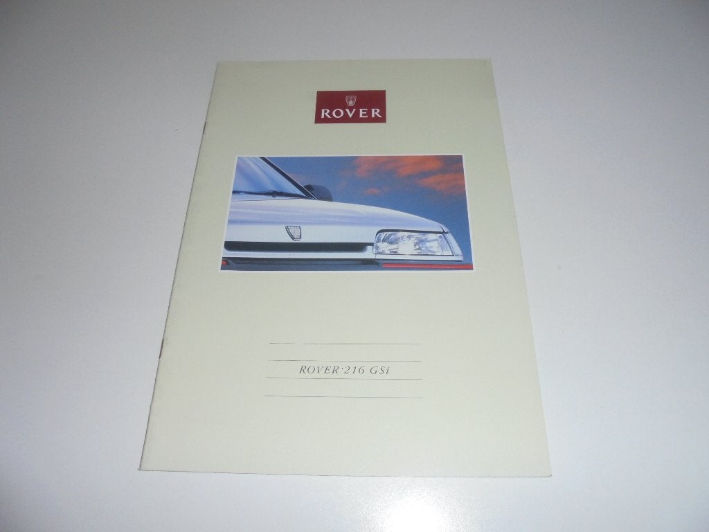 brochure Rover 216 GSi  1990, Ophalen of Verzenden, Zo goed als nieuw, Overige merken
