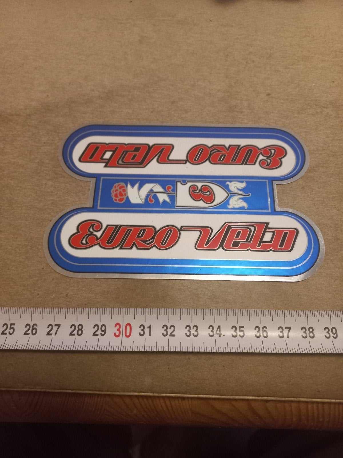 Vintage Euro Velo Sticker - Fietsdecoratie, Ophalen of Verzenden, Gebruikt