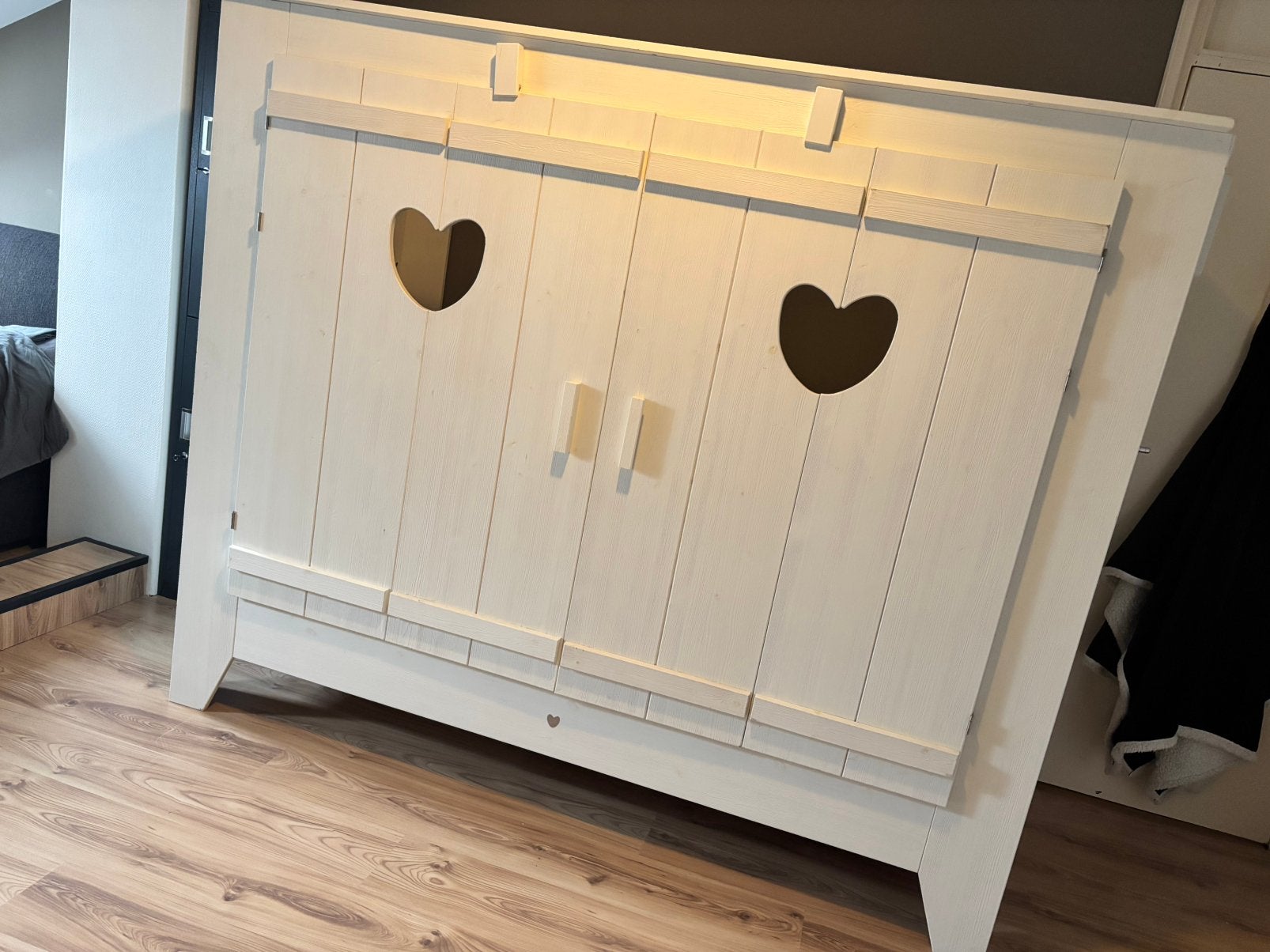 Mooie kinder bedstee, Ophalen, 85 tot 100 cm, Zo goed als nieuw, Lattenbodem