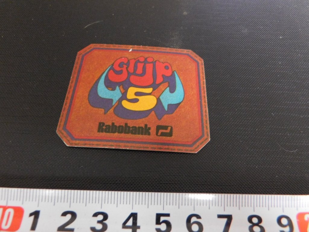 sticker RABOBANK Grijp 5  *, Verzamelen, Stickers, Ophalen, Zo goed als nieuw