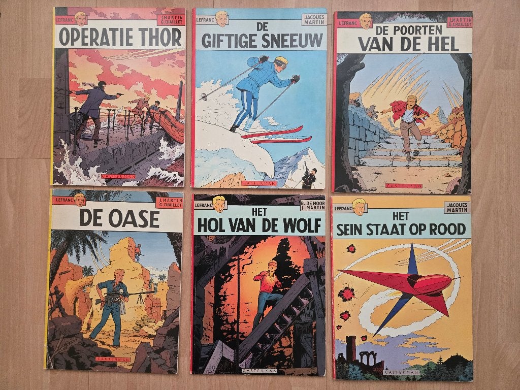 Lefranc stripboeken - 6 delen - Jacques Martin, Boeken, Stripboeken, Gelezen, Ophalen of Verzenden, Jacques Martin, Meerdere stripboeken