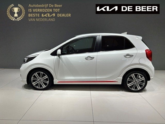 Kia Picanto 1.0 T-GDi 100pk 5-zits GT-Line, Auto's, 12 maanden, Gebruikt, 920 kg, Wit