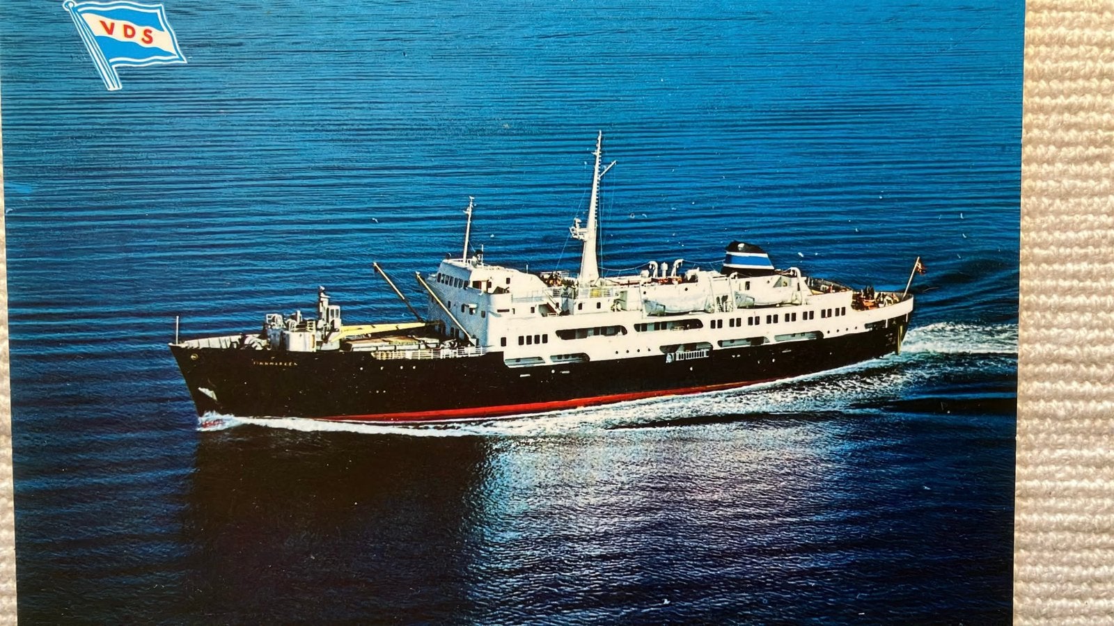 Noorwegen Hurtigruten (nu) museumschip Finnmarken, Ophalen of Verzenden, Zo goed als nieuw, Kaart, Foto of Prent