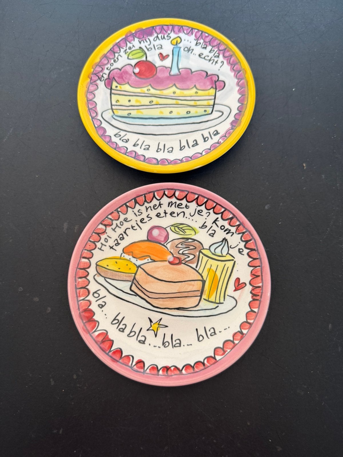 2 petit four blond Amsterdam, Ophalen of Verzenden, Zo goed als nieuw, Bord(en), Aardewerk