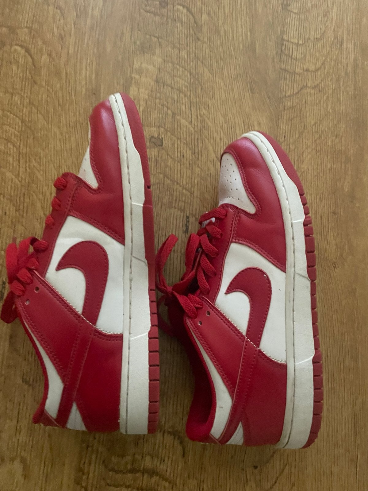 Nike Dunk Low Rood/Wit - Maat 38, Kleding | Dames, Ophalen of Verzenden, Gedragen, Overige kleuren