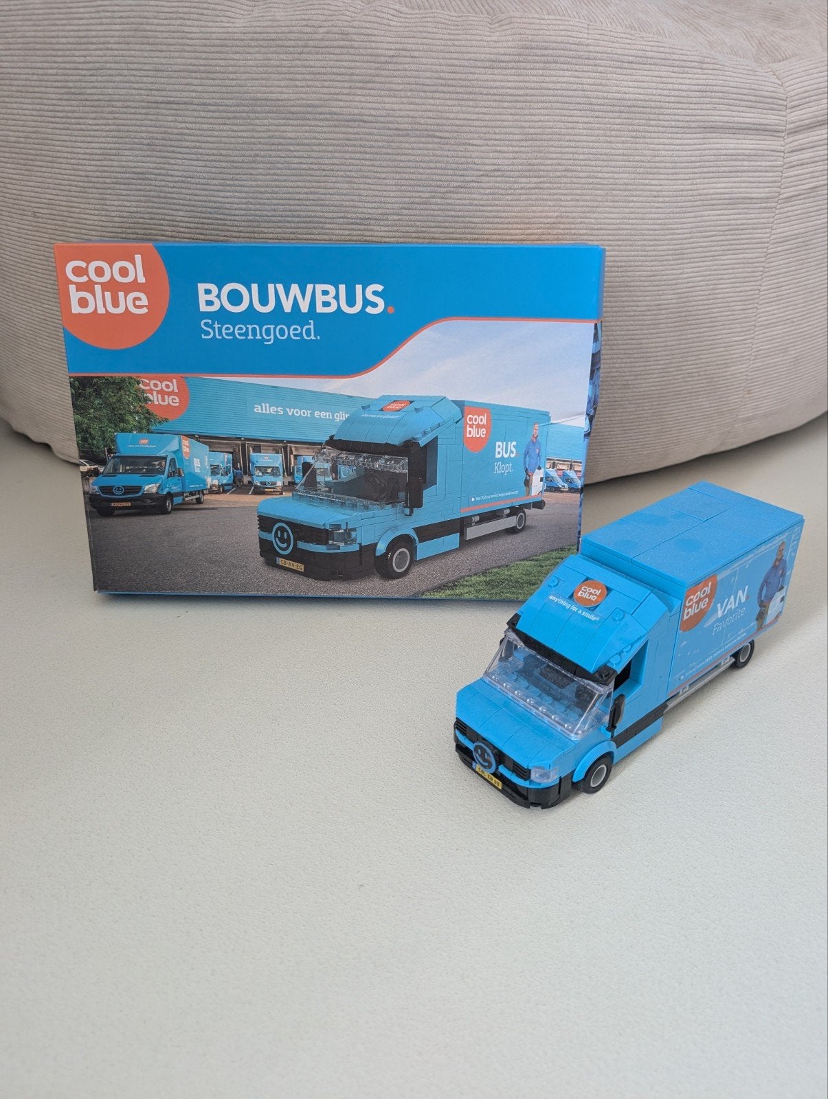 Coolblue Bouwbus Steengoed - Lego-achtige bus, Ophalen of Verzenden, Zo goed als nieuw, Overige merken