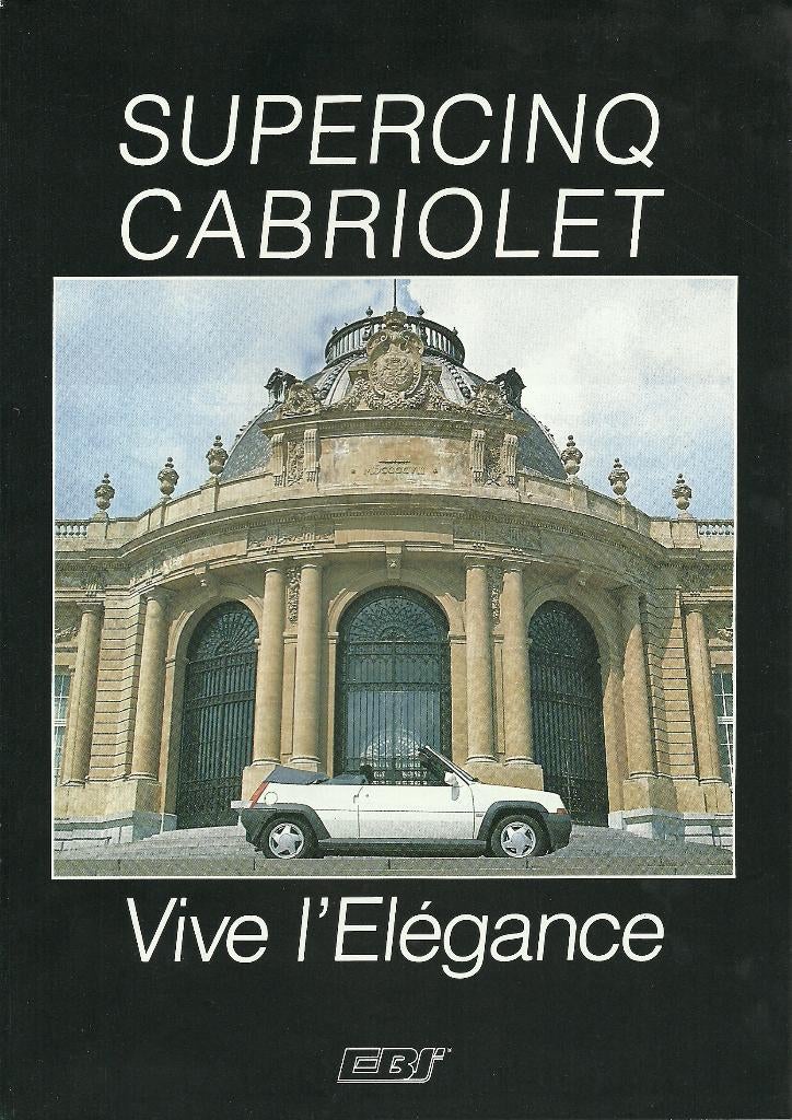Renault 5 cabriolet folder, Ophalen of Verzenden, Zo goed als nieuw, Renault