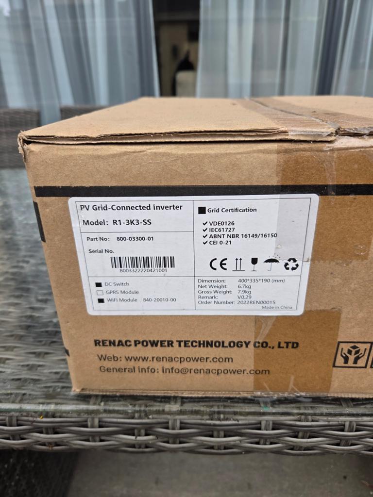 Nieuwe RENAC R1-3K3-SS PV Grid-Connected Omvormer, Ophalen of Verzenden