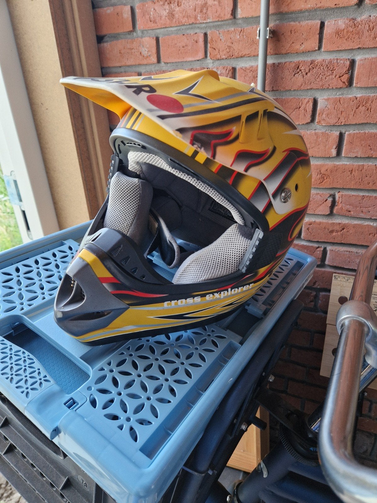 Shiro Cross Explorer Offroadhelm - Geel/Zwart, Tweedehands, Ophalen, Overige merken, Heren