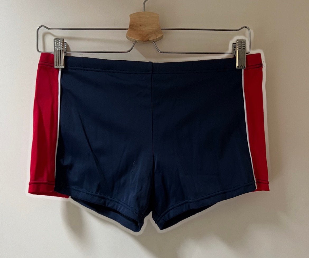 Blauw/rood zwemshort. Maat S, Ophalen of Verzenden, Maat 46 (S) of kleiner, Blauw, Zwemshort