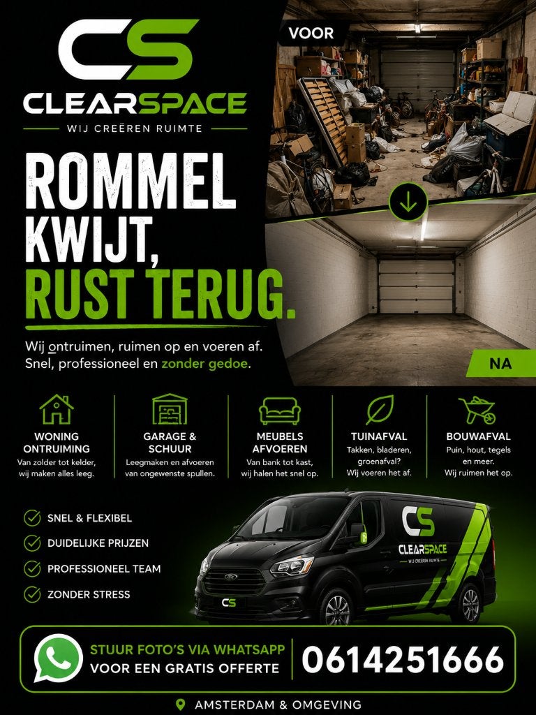 Woning, Garage & Tuin Leegmaken | Amsterdam