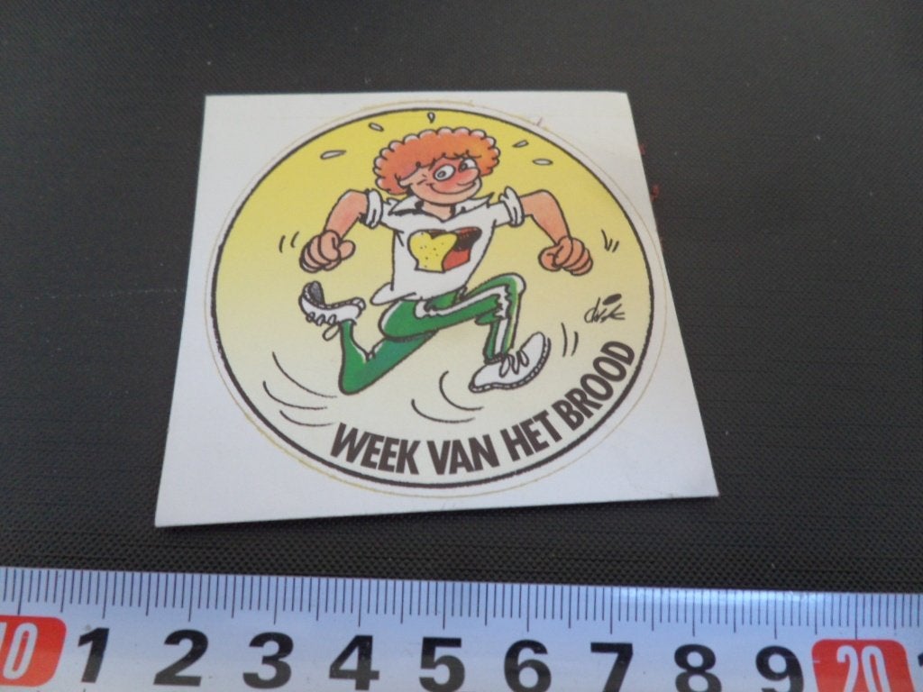 sticker Strip  Dik Bruijnesteijn  Week van het brood JB216, Ophalen, Zo goed als nieuw
