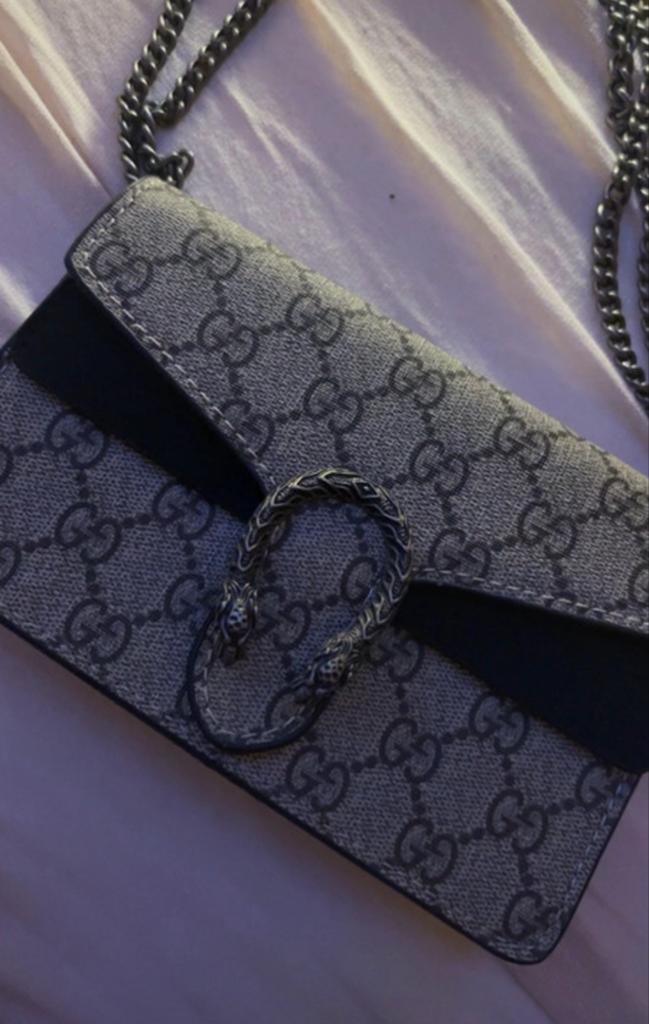 Gucci Dionysus GG Supreme Schoudertasje, Ophalen of Verzenden, Zo goed als nieuw, Grijs, Schoudertasje