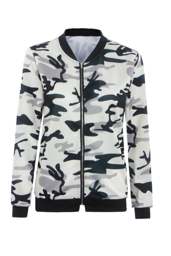 Dames camouflage jas (bomberjack jack leger wit zwart zomer), Verzenden, Nieuw, Maat 38/40 (M), Overige kleuren