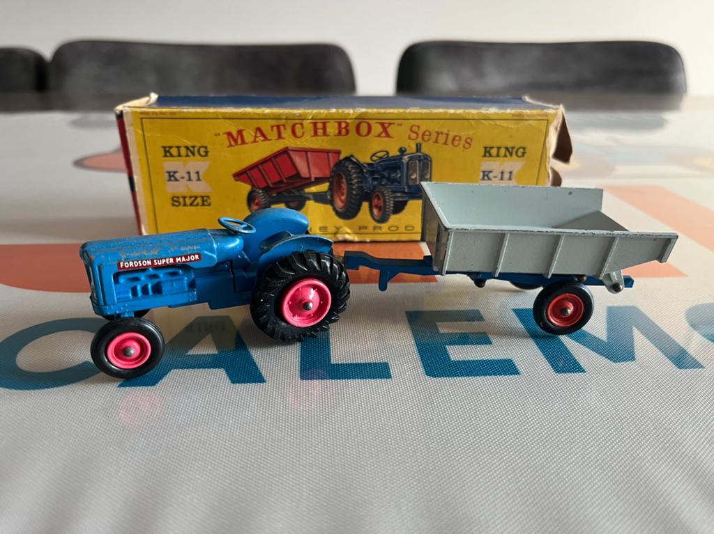 Fordson Super Major tractor Matchbox K-11 kieper, Ophalen of Verzenden, Gebruikt, Tractor of Landbouw