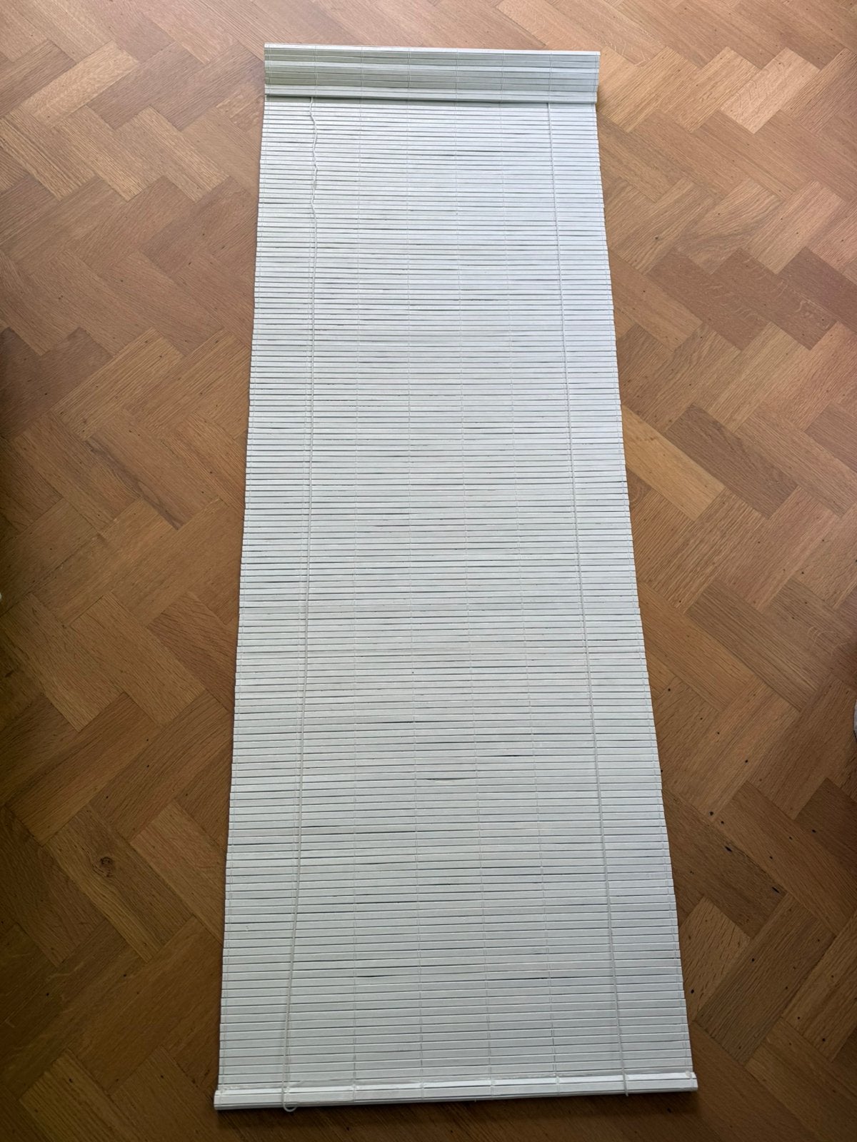 Bamboe rolgordijn wit/krijt 57x155 cm (2 stuks), Gebruikt, Wit, 150 tot 200 cm, 50 tot 100 cm