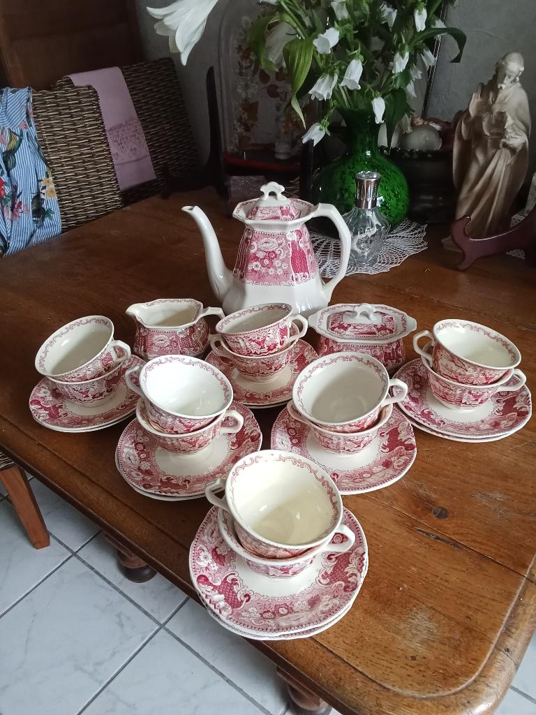 12 persoons koffieservies societe ceramique serie Victoria, Ophalen of Verzenden