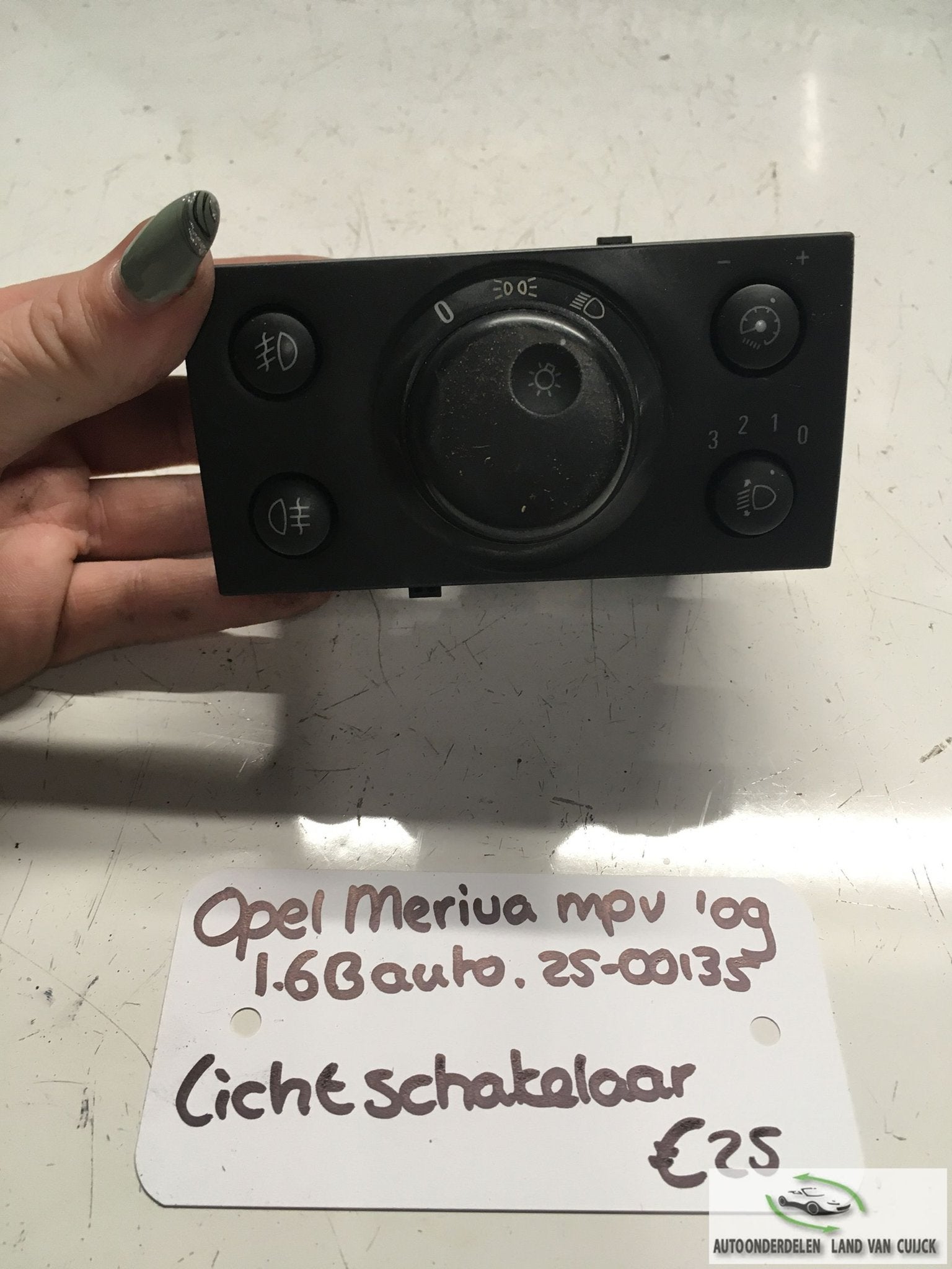 Opel Meriva 1.6 automaat 2009 2500135  Lichtschakelaar   93, Gebruikt, -, -, Ophalen of Verzenden