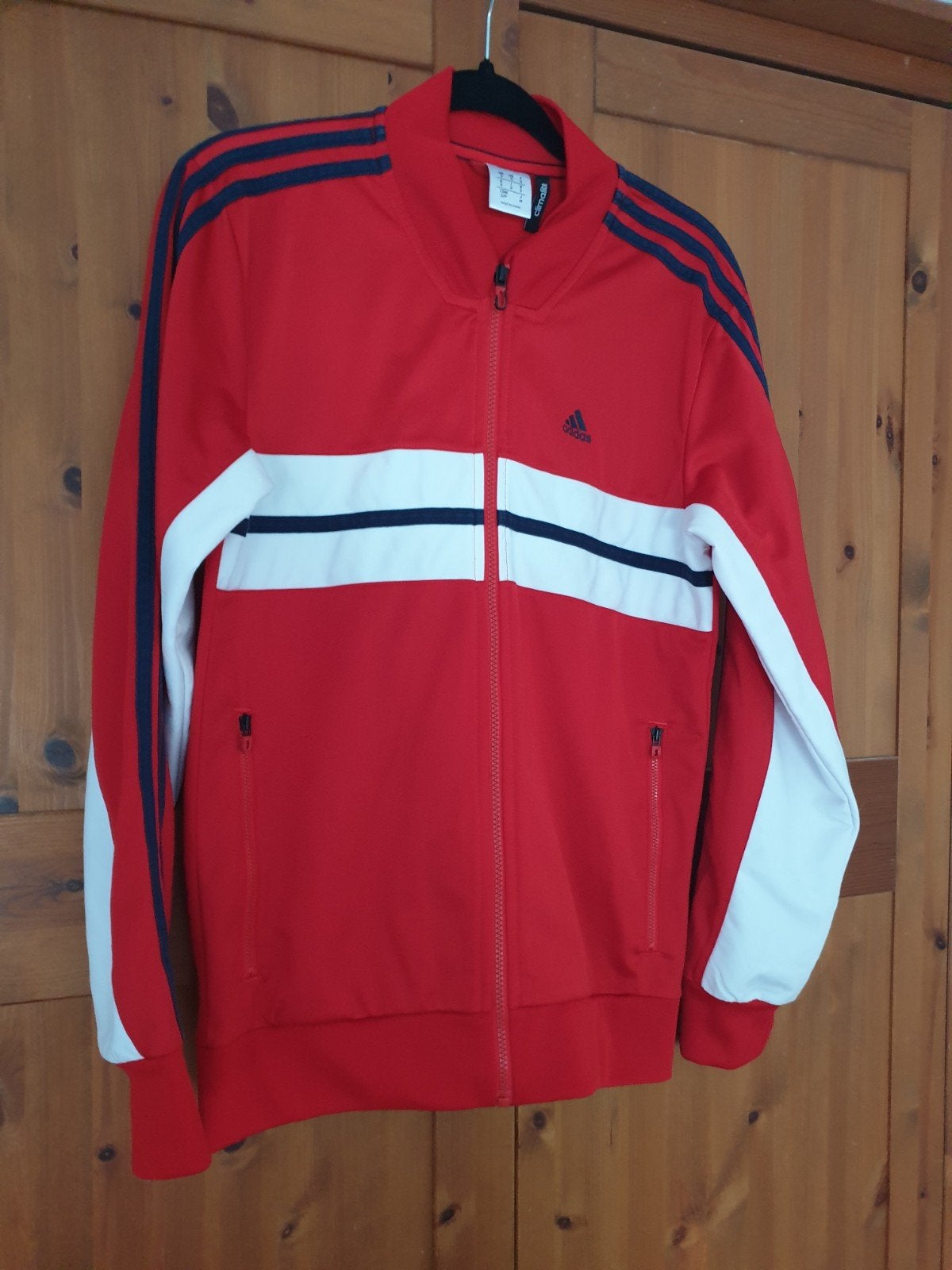 Adidas Trainingsjack Rood Maat S, Kleding | Heren, Sportkleding, Ophalen of Verzenden, Zo goed als nieuw, Adidas, Maat 46 (S) of kleiner