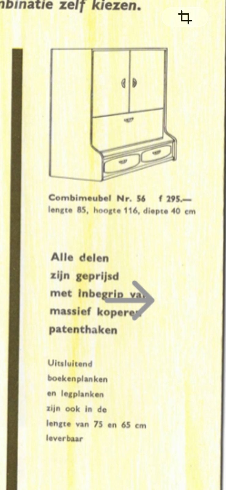 Foto 3 van Vintage Webe wandmeubel jaren 70 Louis van Teeffelen