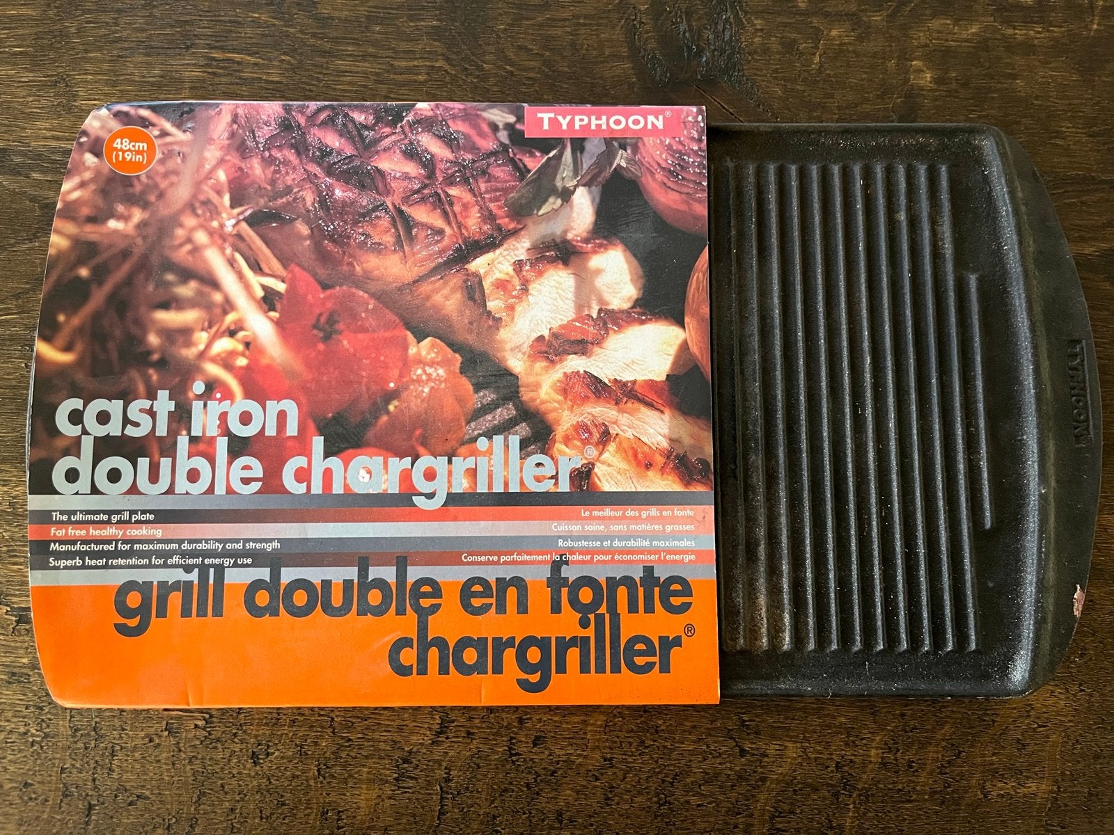 Typhoon Gietijzeren Dubbele Grillplaat 48cm, Ophalen, Nieuw, Gietijzer