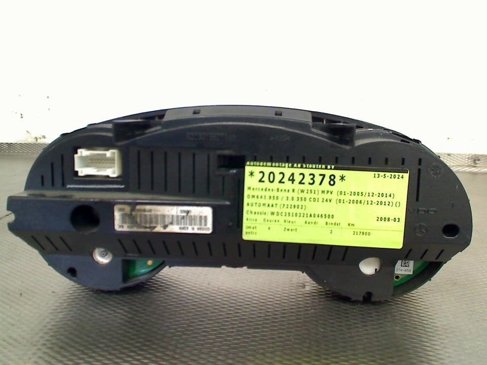Km Teller Mercedes-Benz R (W251) 2008 A2515408147, Auto-onderdelen, Dashboard en Schakelaars, Gebruikt, Mercedes-Benz AG, Mercedes-Benz