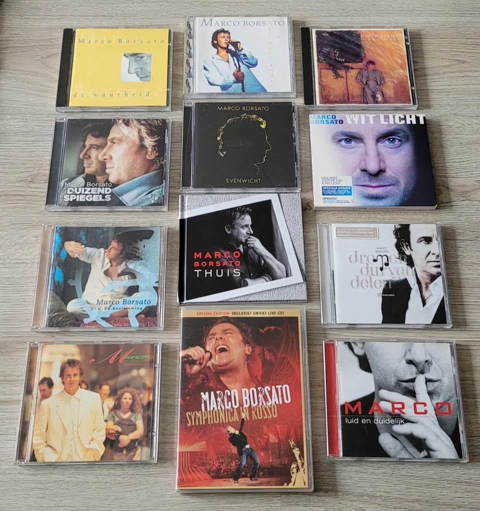Marco Borsato 11 CD's + 1 DVD, Ophalen of Verzenden, Gebruikt, Pop