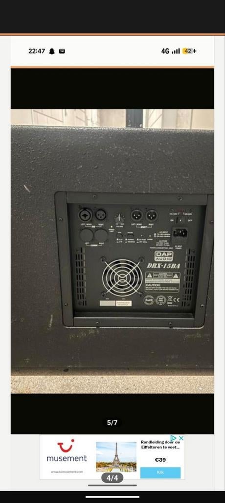 Actieve dap audio set 2x dap drx15 & 2x dap ba 15, Gebruikt, Overige typen, 120 watt of meer, Ophalen