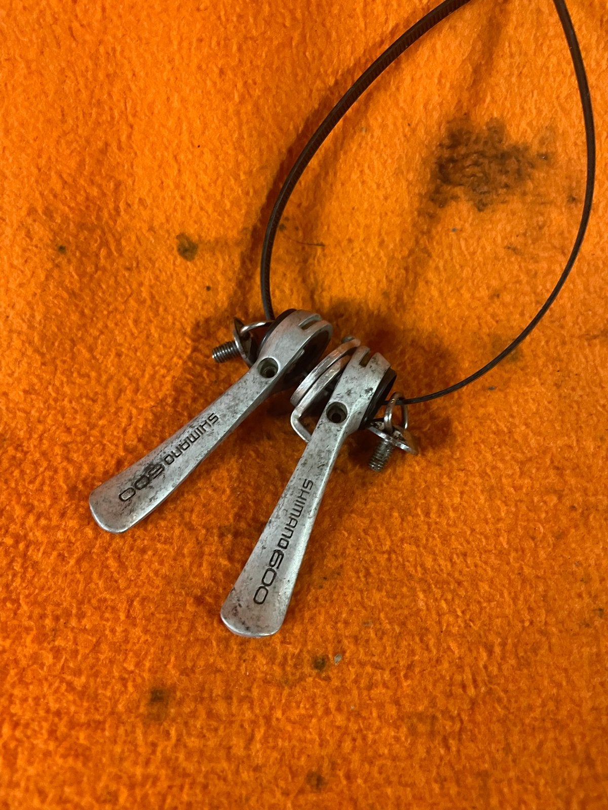 Shimano 600 Derailleur Shifters - Vintage Fiets Schakelaars, Gebruikt, Verzenden, Derailleur of Ketting, Aluminium