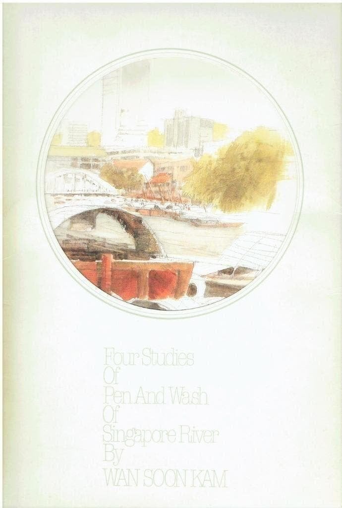 Wan Soon Kam Four Studies Of Pen And Wash Singapore River, Verzenden, Lithografie