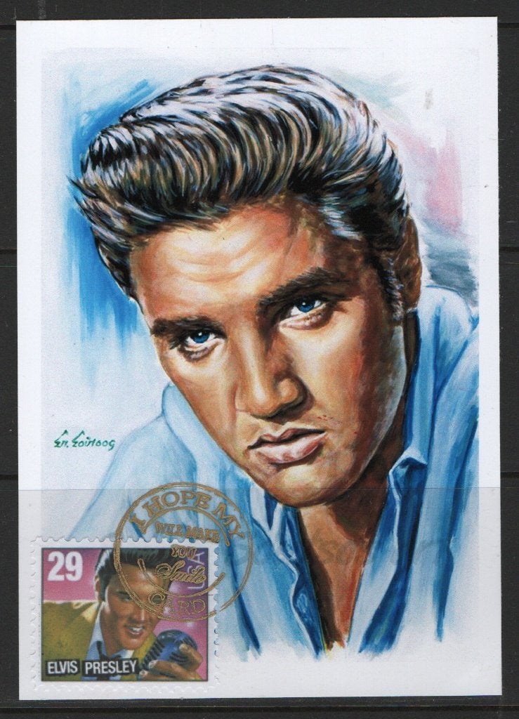 V12) postkaart ELVIS PRESLEY, Verzenden, Gestempeld, Noord-Amerika