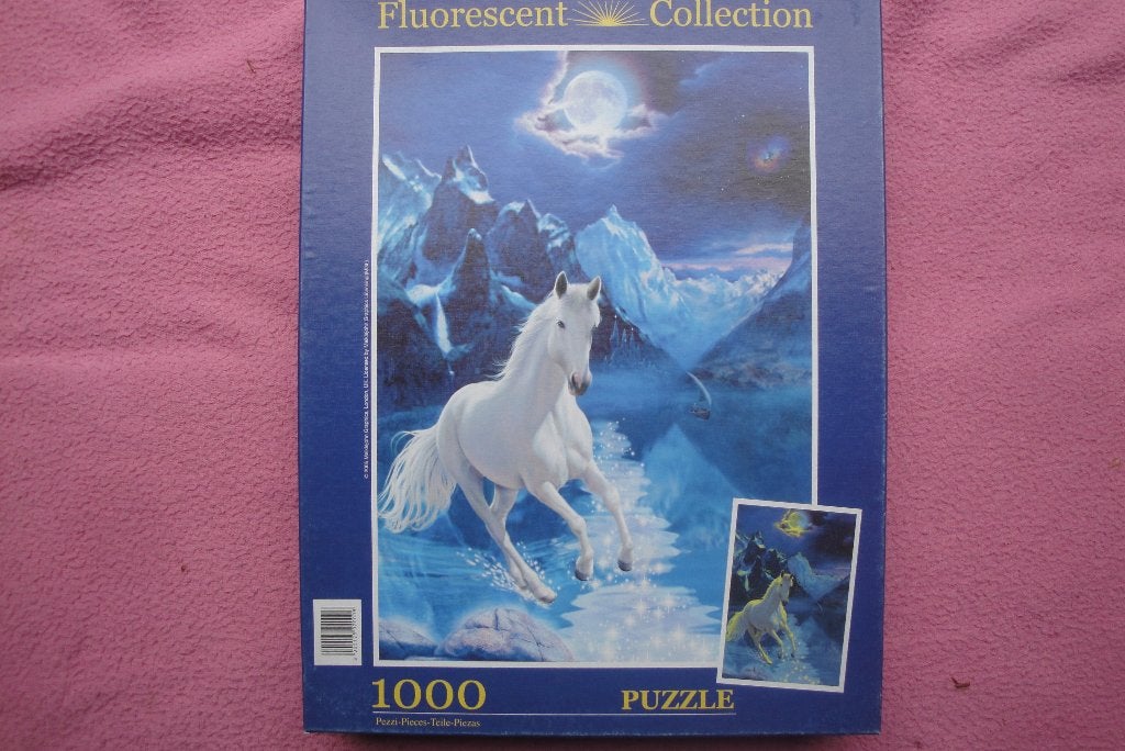 CLEMENTONI FLUORESCENT COLLECTION PUZZLE `1.000st. 3,50euro, Ophalen of Verzenden, 500 t/m 1500 stukjes, Zo goed als nieuw, Legpuzzel