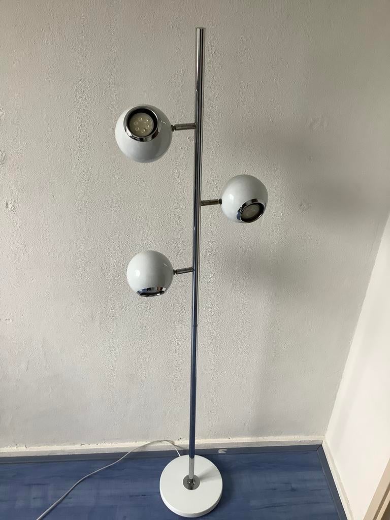Gamma vloerlamp Lotte met bollen chroom/wit, Ophalen, Gebruikt, 150 tot 200 cm